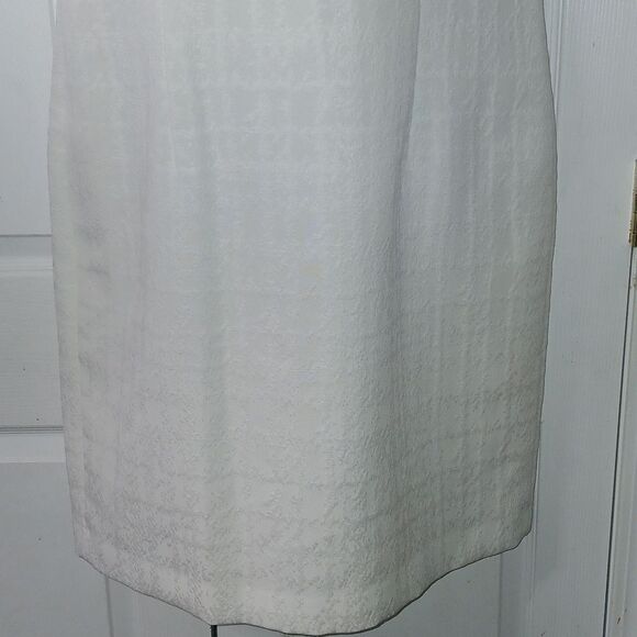 Le Suit white sleeveless sheath midi career dress Sz 16  EUC - Picture 2 of 6
